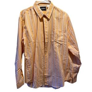 LARGE VINTAGE PEACH MENS BUTTONDOWN